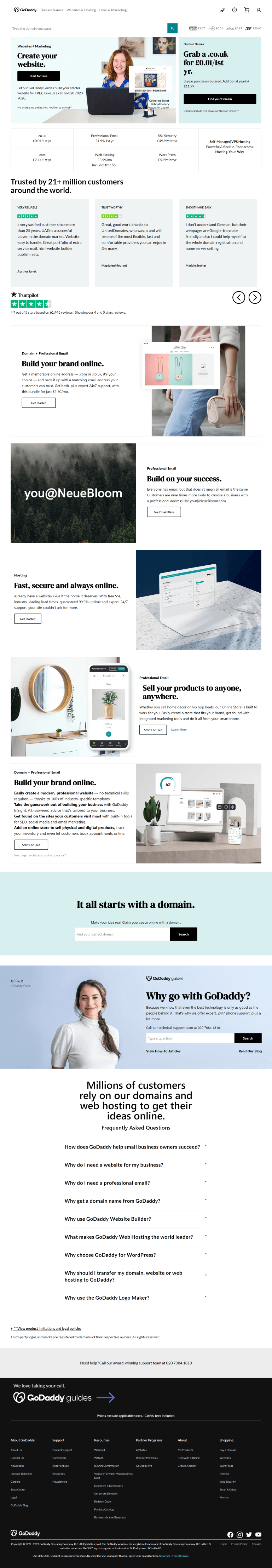 GoDaddy Landing Page